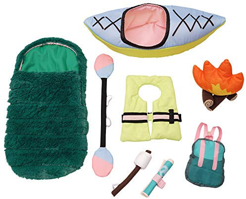 Manhattan Toy 161020 Collection Happy Camper 8-teiliges Babypuppen-Camping-Spielset für 30,48 cm und 38,1 cm Stella-Puppen, Mehrfarbig