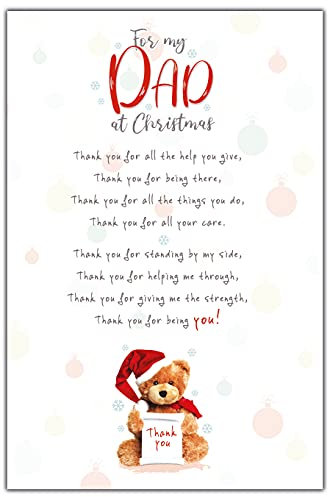Emotional Rescue Weihnachtskarte für Väter, schöne Worte für den Vater, Weihnachtskarte für den Vater, niedliche Weihnachtskarte für den Vater, Weihnachtskarte für den Vater.