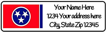 15 cm Hochwertige Autoaufkleber Sticker Decal UV&Waschanlagenfest Brief Tennessee Flag Fahne Wunschtext Adresse O88 Party Festtag Feiertag Hochzeit Geburtstag