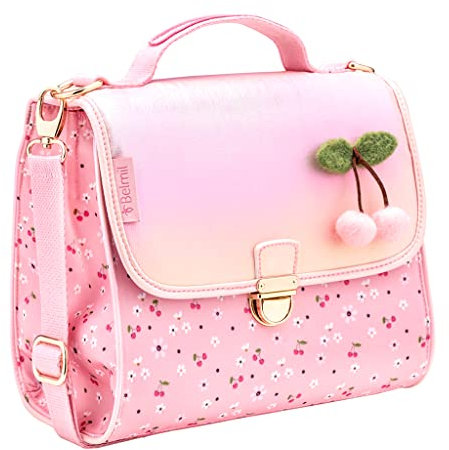 Belmil Premium Petite Kindergarten Schultertaschen für Mädchen (Cherry Blossom)