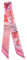 JERLA Unisex-Erwachsene Glas Taschenschal Haarband Seidenschal, Pferd Pink, 33.5×1.97
