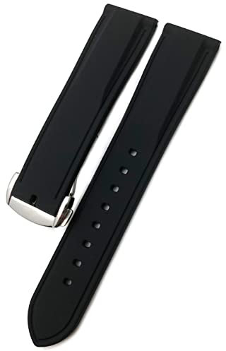 TWRQA 20mm 19mm 22mm Gomma Silicone Impermeabile Watch Band Fit Per Omega Per IWC Per SKX 007 Cinturino, 22mm, agata