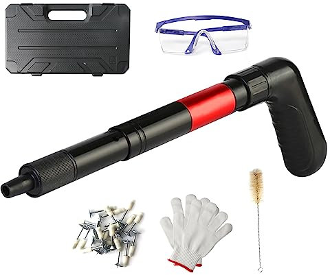 Mini pistola de clavos de acero,Pistola de clavos de pared ajustable de 4 velocidades con 20 clavos redondos,Pistola de clavos para la fijación de paredes de casas