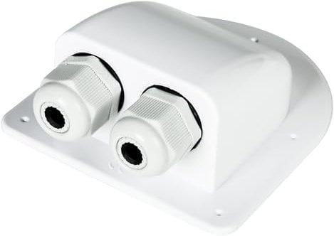 Jadeshay Cable Gland,Solar Double Cable Entry Gland Junction Box ABS Solar Cable Entry Gland IP65 Waterproof for 2mm² to 6mm² All Cable Types,for Photovoltaic Solar Panel Motorhomes Caravan and Deck