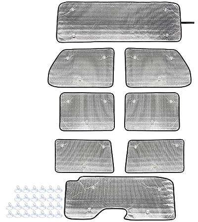 ROBAUN Autofenster-Sonnenblende, Sonnenschutz-Abdeckung für Jeep Wrangler JL 2018 2019 2020 2021 2022 2023, 4 Türen, Innenzubehör, Aluminiumfolie,4 Doors