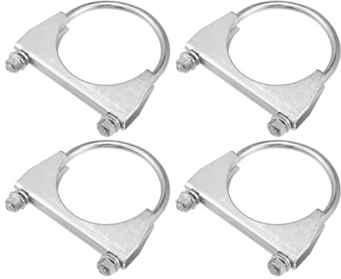 Hihaha Round U Bolt Muffler Exhaust Clamps for Car / 3 ID 76mm / 4 Pcs