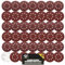 SOL 35pk Round Sandpaper 125mm - Assorted 40/60/80/120/180/240/320 Orbital Sanding Discs - Hook & Loop Sanding Discs for Electric Sander - Durable Abrasive Sheets for Wood, Metal and DIY Projects