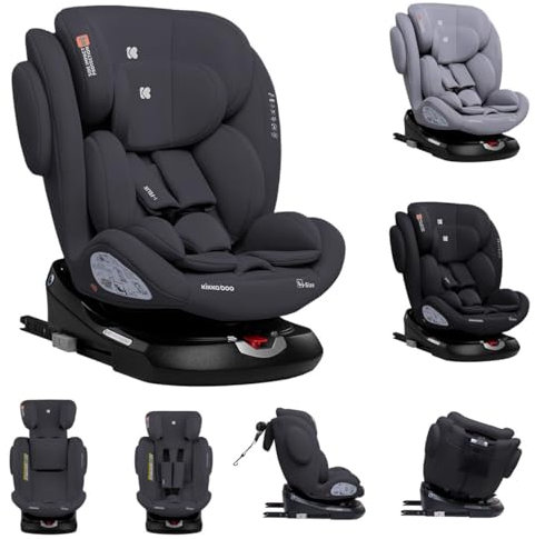 Kikkaboo Kindersitz Felix Isofix Gruppe 0+/1/2/3 (0-36kg) Top Tether SPS Reboard, Farbe:grau