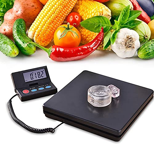 Paketwaage 50kg/1g,Robuste Plattformwaage/Briefwaage/feinwaage,Paketwaage Plattformwaage,mit klappbarem externes LCD Wand Display,für Küche, Schmuck, Backen, Kochen