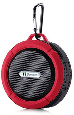 Bluetooth Shower Speaker, Waterproof Wireless Bluetooth Speaker, Portable Rechargeable Travel Speaker with Subwoofer, Built- in Mic, Suction Cup, Mini Stereo Speaker for Party, Travel, Beach (Red)
