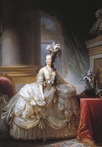 EQVRDCUW Berühmt Wandkunst Bilderdruck Leinwand Wandkunst Bilder Porträt von marie antoinette wien von elisabeth louise vigee Lebrun Leinwandbilder für Flurdekoration 60x90cm