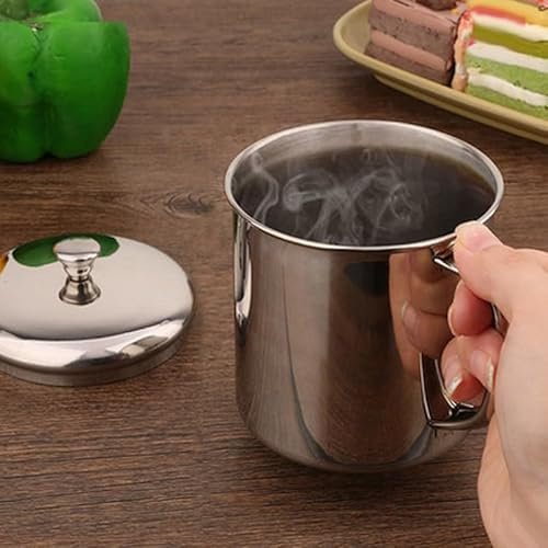 SPORTARC Vaso de acero inoxidable, seguro y resistente al desgaste para camping y hogar (11 cm (9 cm (450 ml))