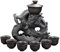 Halbautomatisches Teeset YoeEoay Drachen Chinesisches Kungfu Teeservice Set 9-teilig Vintage Porzellan Traditionelle Lila Ton-Teekanne Teetasse Set Zisha-Teeservice Set Geschenke Für Männer Erwachsene