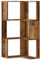 vidaXL Eckregal, Bücherregal Regal 3 Böden, Standregal Bücherschrank für Wohnzimmer, Aktenregal Büroregal Wandregal, Altholz-Optik Holzwerkstoff