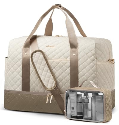 LOVEVOOK Reisetasche Damen, Weekender Sporttasche mit Schuhfach, Travel Bag Handgepäck Tasche für Flugzeug, Kliniktasche Geburt Krankenhaustasche Duffel Bag Swimmtasche für Reise Sport
