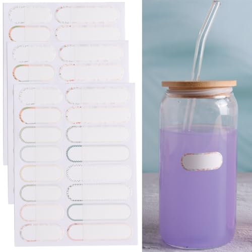 160 pcs Including 80 Pieces of 4cm and 80 Pieces of 6cm,Writable Bottle Name Stickers Self-Adhesive Easy to Stick and Peel Name Labels Tags for Water Bottle, Container Name Tags