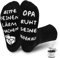 LUBOXIN Lustige Opa Socken Geschenk - Kuschelsocken Herren Mit Spruch 'Bitte Keinen Lärm Machen Opa Ruht Seine Augen Aus' - Weihnachtsgeschenke für Männer