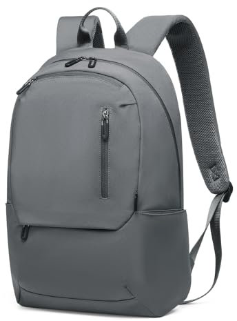 DTGN Travel Laptop Backpack, Carry On Backpack, TSA-Approved Water-Resistant Rucksack Nylon for Work Men Women Fits 16 Inch Notebook, Grey
