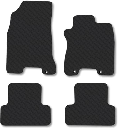Nissan X-Trail (2007-2014) 5mm Rubber Car Mats | Heavy Duty Rubber Tailored Fit Floor Mats Full Coverage Durable Waterproof Accessories Easy Clean Anti Slip Made in the UK