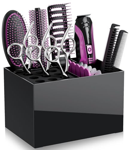Noverlife Haar Salon Scherenhalter Box, Scherenhalter für Stylist, professionelle Friseur Scheren Rack Barbier Veranstalter Box für die Lagerung Kämme Clips Bürstenhalter, Friseurbedarf Schere Fall