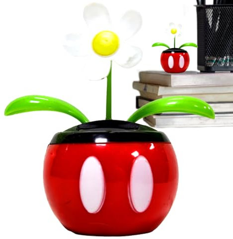 Juguetes solares, figuras de flores oscilantes alimentadas por energía solar, decoración exterior resistente a la intemperie, accesorios divertidos para el interior del coche, adorno de mesa para sala