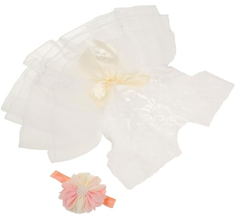 BESPORTBLE Newborn Girl Tutu Skirt for Photoshoot Lace Dress for Boy Girl Months Bow Headdress Costume for Photography