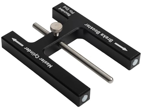 Wodsty Amplificatore di forza frenante, regolazione asta di pressione, cilindro principale, lega di alluminio con scale di misurazione e magneti, 86,8 x 66,8 mm
