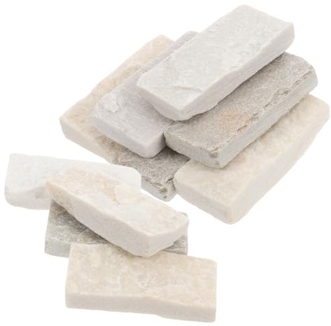 Levemolo 10pcs Natural Stone Fish Tank Rocks Yellow-edged Turtle Basking Decorations Small Aquarium Cave Ornament Reptile Ledge for Shrimp and Betta Habitat