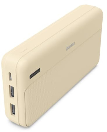 Hama Power Pack, 20000mAh, externer Akku mit 2X USB A, LED-Anzeige, kompakt
