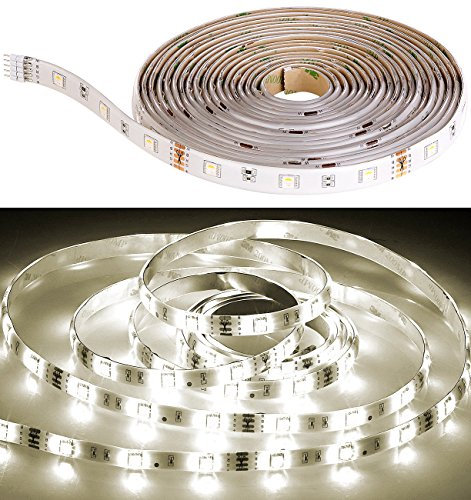 Luminea Zubehör zu LED Streifen Komplettset: LED-Streifen-Erweiterung LAM-515, 5 m, 1.300 Lumen, warmweiß, IP44 (LED Band IP44, Strip, Indirekte Beleuchtung)