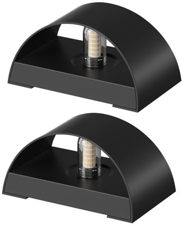 Schwarz Led Wandleuchte Innen Wandlampe - 10W 2PC Aussenlampe Wand mit Austauschbarer G9 - Wasserdichte Up Down Wandleuchten-Modern Warmweiß 3000K Lampe Wand für Balkon,Wohnzimmer,Schlafzimmer,Flur