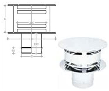 T.E.G. METALLI S.R.L. Canna Fumaria - Fumaiolo Cappello Antipioggia Mono Parete Vari Diametri (100)
