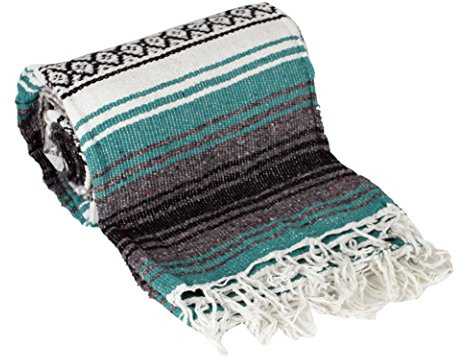 Canyon Creek Mexikanische Decke für Yoga, Falsa, 76 x 133 cm, Blaugrün