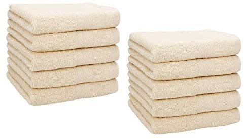 Betz 10 Stück Seiftücher Seiftuch Seiflappen Set Premium 100% Baumwolle Seiflappen Set Größe 30 x 30 cm (Sand)