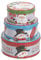 3pcs Christmas Cookie and Cake Xmas Biscuit Storage Nesting Tin Set Square/Round (Santa Snowman, Round)