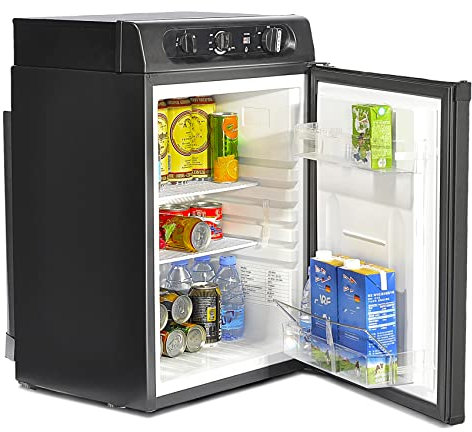 Smad Wohnmobil Kühlschrank 60L, Camping Kühlschrank AC/DC/Gas, Gas Kühlschrank, 28 mbar Tragbarer Kühlschrank für Wohnwagen, Wohnmobil, LKW, Van, Garage, Cottage, Camping, Reisen