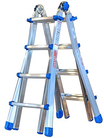 Teleskopleiter Equipe EQU (34) | 1,30 m - 3,30 m | höhenverstellbar als Stehleiter oder Anlegeleiter