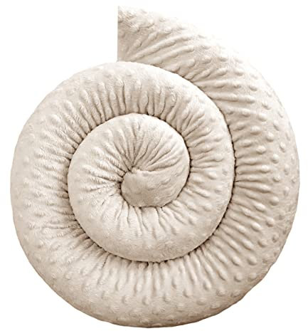 Bebeloo Bettschlange Bettkissen Seitenschläferkissen Nackenrolle Schlafkissen Kuschelschlange Stillkissen Zierkissen Zugluftstopper Body Pillow Minky Oeko-TEX (Beige, 210 cm)