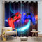 SDOTPMT 107x215cm Moderner Gamer Fenstervorhang Blau Rot Gamepad Cool Videospiel Magie Teenager-Spiel Controller-Spiel Fenster vorhänge Thermisch isoliert Vorhang für Schlafzimmer, 2 Stücke