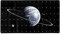Badewanne Duschmatte rutschfest mit Saugnäpfen und Abfluss Neptune Planet Space Neptune Ringe Muster rutschfeste Badewanne Badezimmer Matte, mittlere Größe 68 x 38 cm