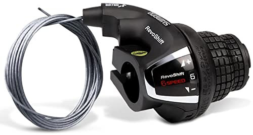 RainFlowwer Revoshift SL-RS35 Levier de changement de vitesse droit pour VTT 6 vitesses Twist Grip Gear, poignée de changement de vitesse pour VTT