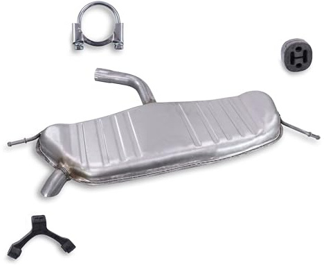 BESTPRICE ATP Auspuff Schalldämpfer Set 1x Endschalldämpfer, mit | Kompatibel mit: VW TOURAN