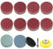 100 Stück 50mm Schleifpapier Klett 400/600/800/1000/1200/1500/2000/3000/5000/7000Körnung, Schleifpapier Klett Set mit 1 Stück Schleifscheiben Pad Kit Polierpad Adapter