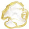 NKlaus Taufe Kerzenmanschette Kommunion aus Tüll Tropfschutz 12x9cm gold Satinband 14427