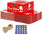 Switory 15Stk Weihnachten Geschenkboxen Karton mit Dankeschön Aufkleber und Twine, 8x8x4'' kleine recycelte Weihnachts Boxen für Geschenke, Tassen, Schal, Strümpfe, Handschuhe (Rot)