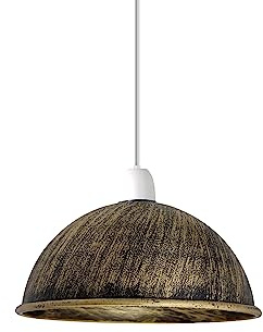 Retro-Industrie-Deckenleuchte, rustikale Metallkuppel, 21 cm, einfache Installation, Vintage-Lampenschirme für Ersatz-Pendellampen, Tischlampen, Schlafzimmer, Küche, Wohnzimmer