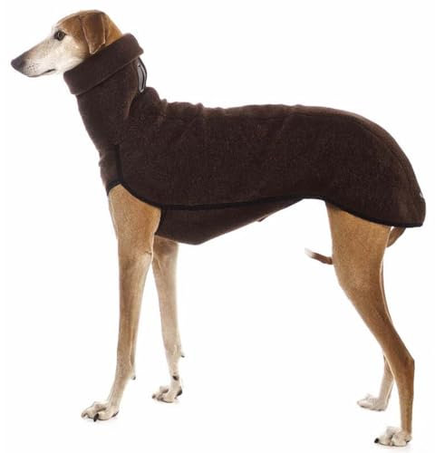 Herbst Und Winter Warmer Windhund, Labrador, Schäferhund, Großer Hund, Kleidung, Rollkragenpullover, Pullover, Stretch-Fleece, Hundepullover, Weste, Haustierjacke, Mantel, Anzüge,Braun,M