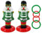 Just For Christmas 2x Inflatable Soldier Toss Game Including 2 Throwing Hoops Nutcracker Design Xmas Family Party Game Ideal For Children Adult Parents Durable PVC Toxic Free Reusable Toss Game