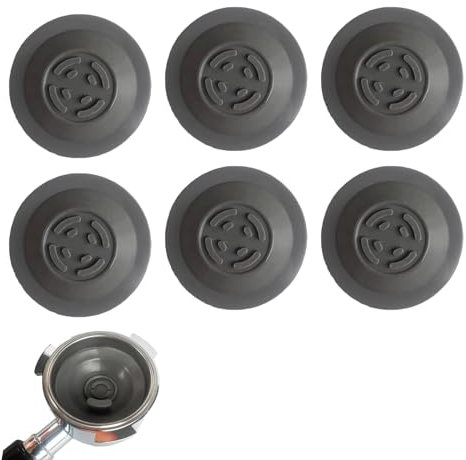 6 Piece Semi Automatic for Sage Cleaning Disc Coffee Machine Film Handle Backwash Cleaning Silicone Cleaning Pad With Hole 54mm Cleaning Pad Compatible With Most Espresso Machines