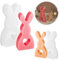 bssmmai Osterhase Silikonform Kerzenhalter 2STK Niedliche 3D Kaninchen Kerze Silikonform Silikonformen Gießformen Kerzenhalter DIY Silikon Kerzenhalter Gießform Hasenform für Ostern Ostergeschenke